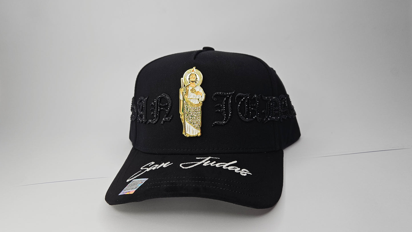 GORRA "MZ" SAN JUDAS CRYSTALS BLACK
