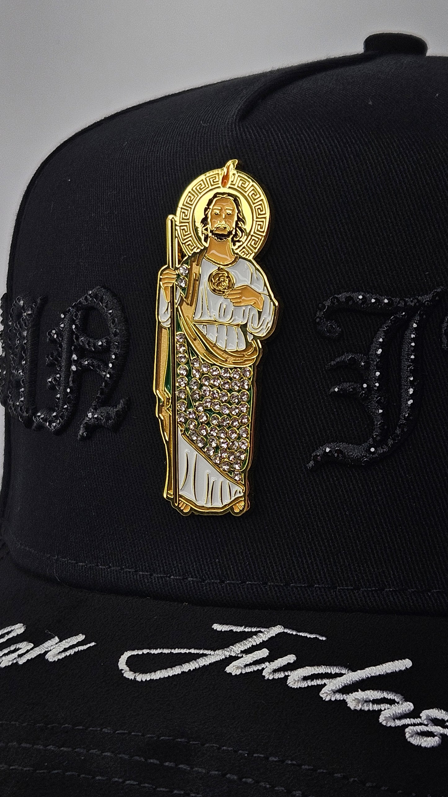 GORRA "MZ" SAN JUDAS CRYSTALS BLACK