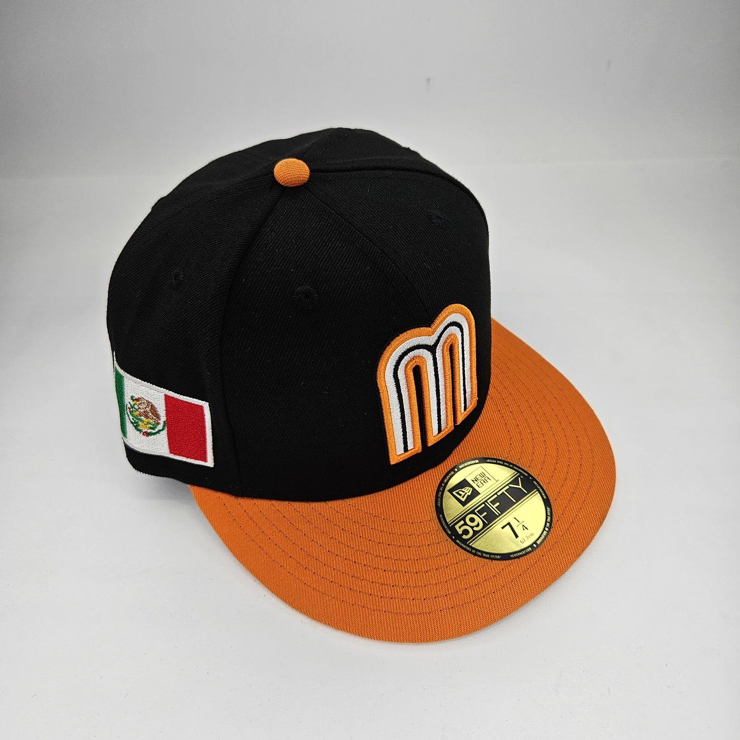 GORRA "NEW ERA" MÉXICO NEGRO Y NARANJA