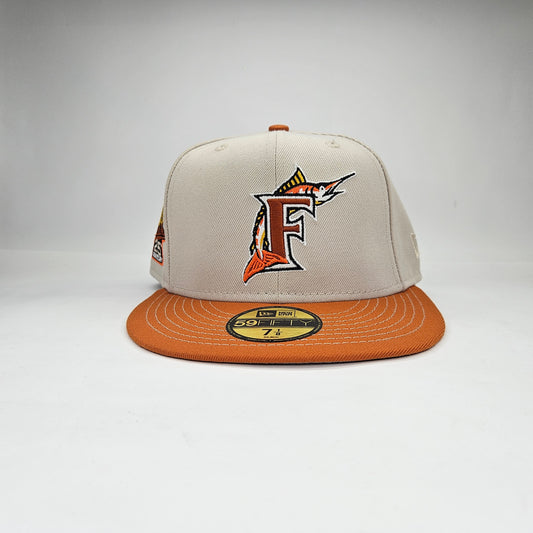 GORRA "NEW ERA" MIAMI BEIGE Y NARANJA