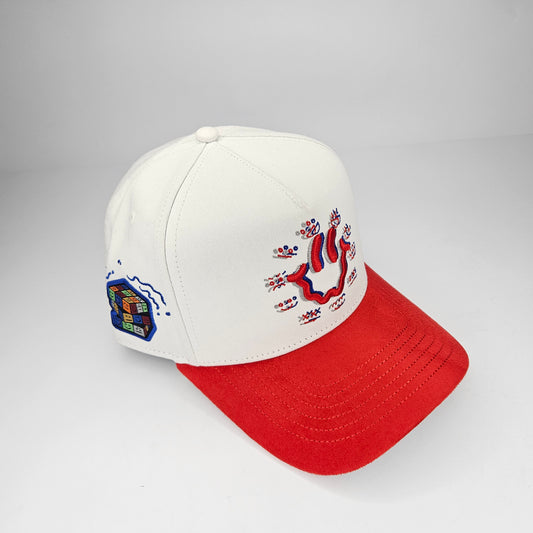 GORRA "JC" HAPPY FACE BEIGE RED
