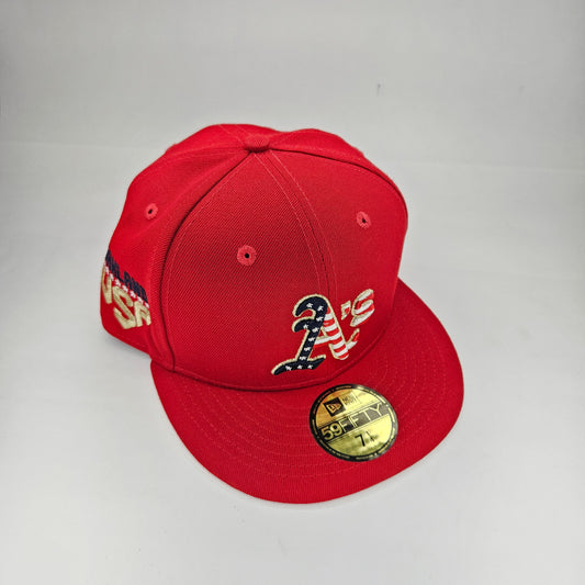GORRA "NEW ERA" ATLETICOS ROJO