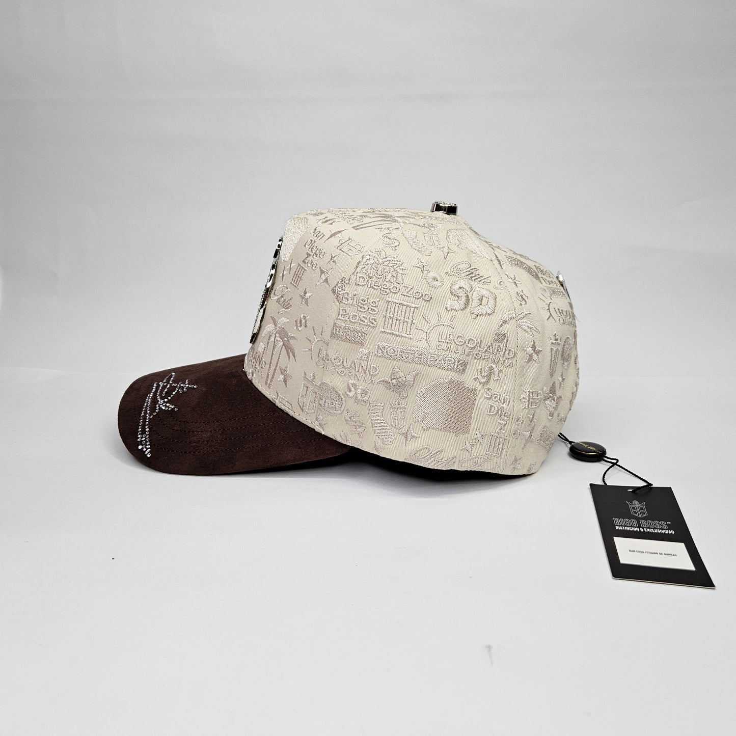 GORRA "BIG BOSS" SAN DIEGO CRYSTALS BEIGE
