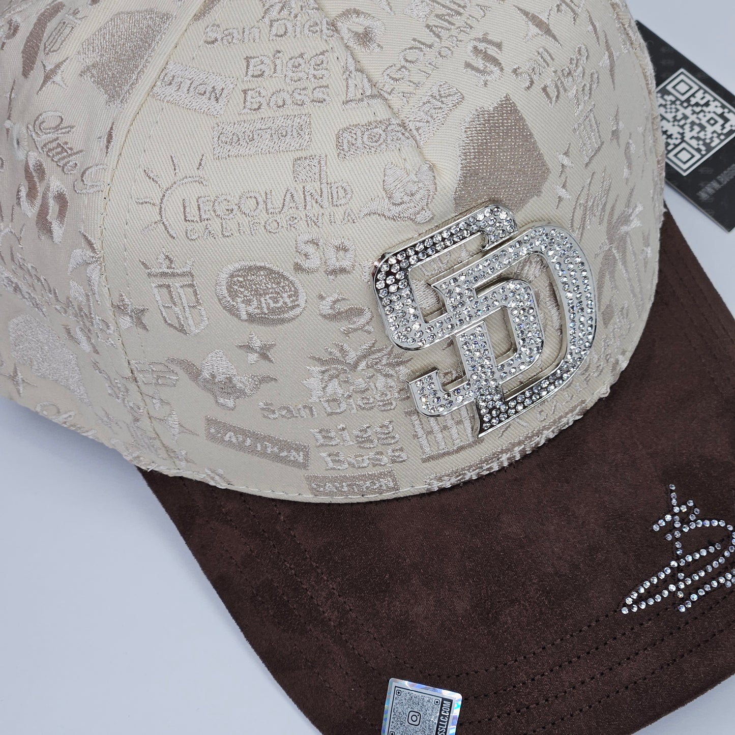 GORRA "BIG BOSS" SAN DIEGO CRYSTALS BEIGE