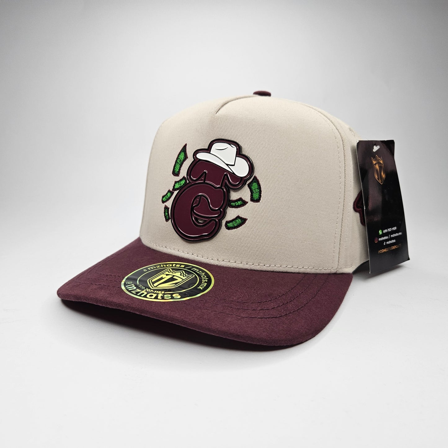 GORRA "MZ" TOMATEROS BEIGE AND WINE
