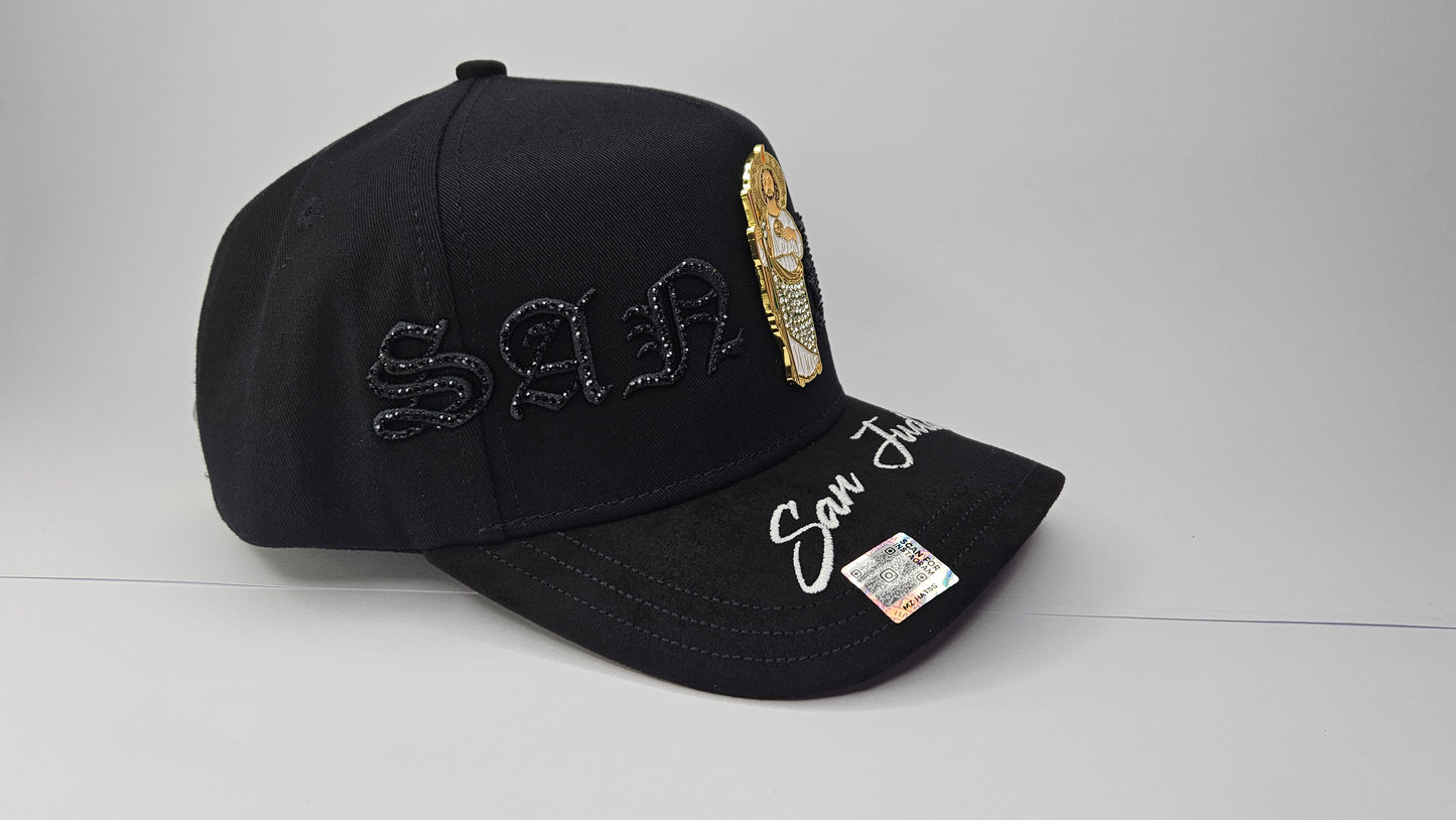 GORRA "MZ" SAN JUDAS CRYSTALS BLACK